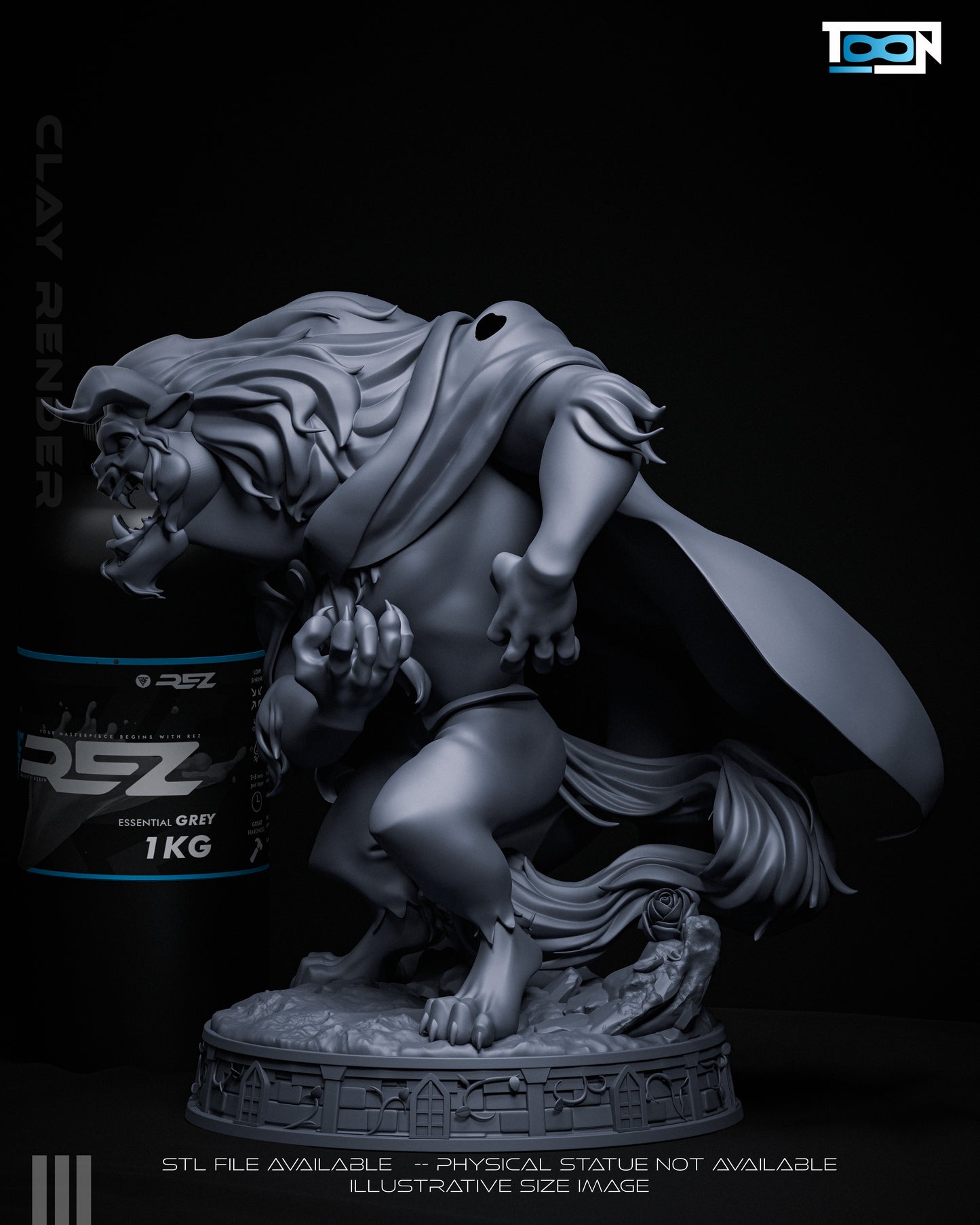 The Beast - 3D Printed Model Statue - 6 & 10 Scale