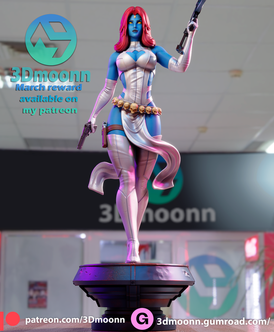 Mystique Statue  - 3D Printed Statue Model Kit- SFW and NSFW options