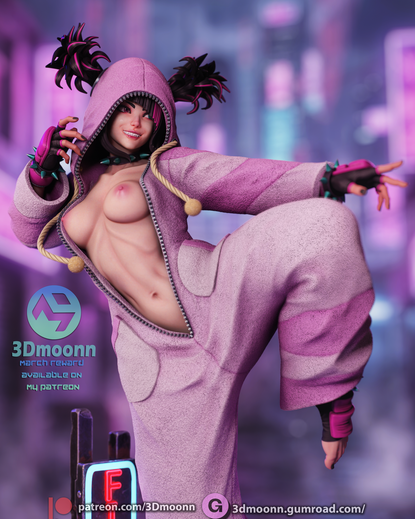 Juni (Street Fighter) - 3D Printed model kit (Fan Art) NSFW