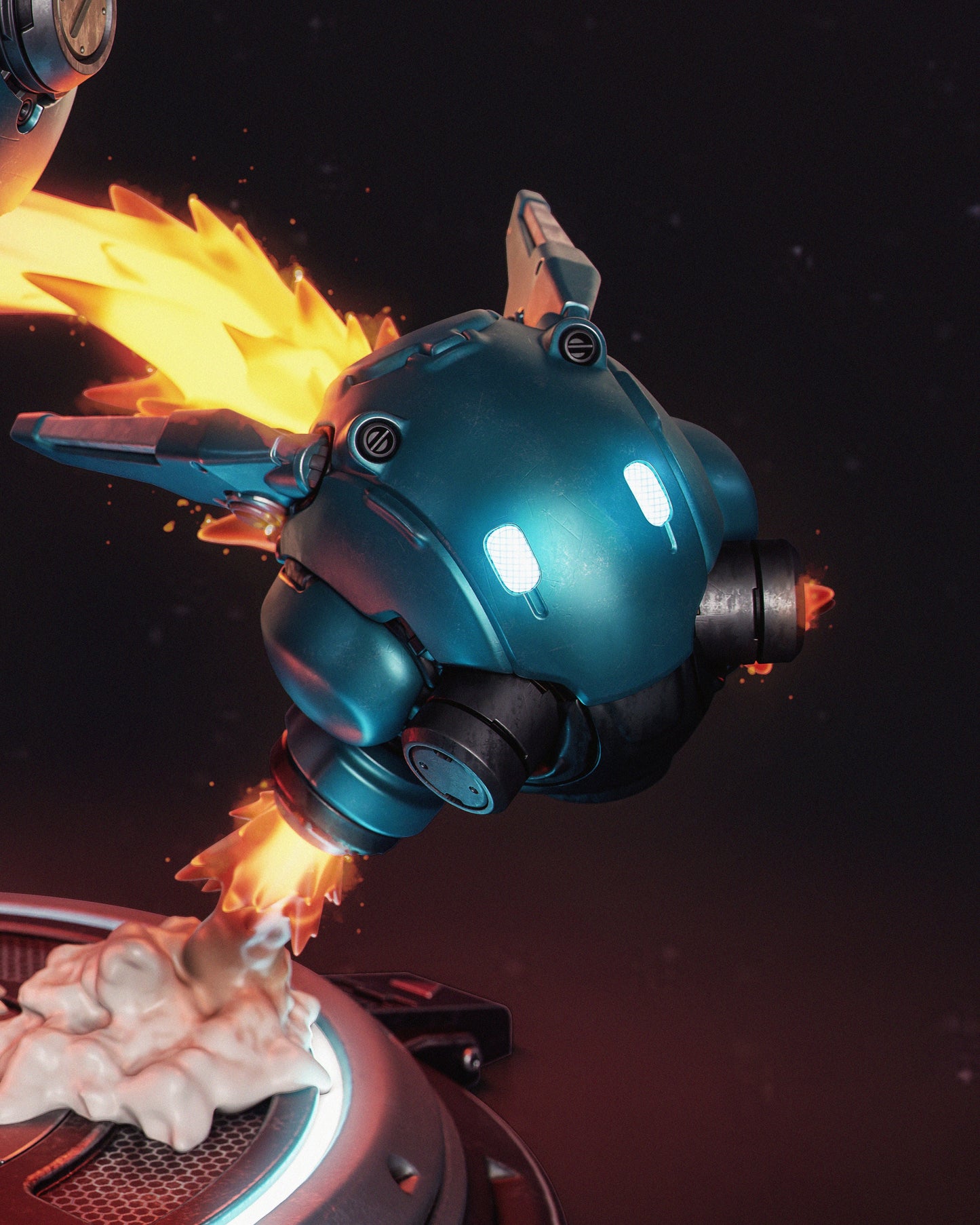 Nillai and Bblue - Mechagirl - 3D Printed Statue - 6 Scale