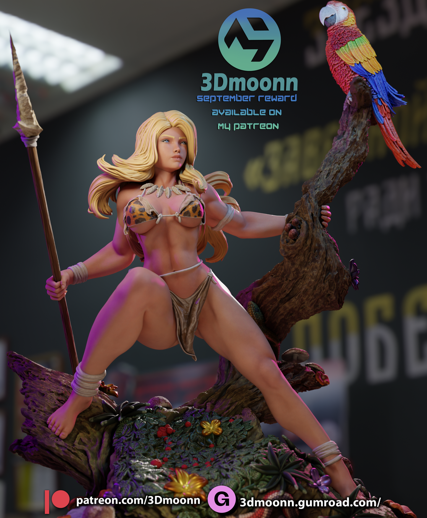 Shanna the She-Devil (Savage Land) - 3d Printed 1:6 model kit