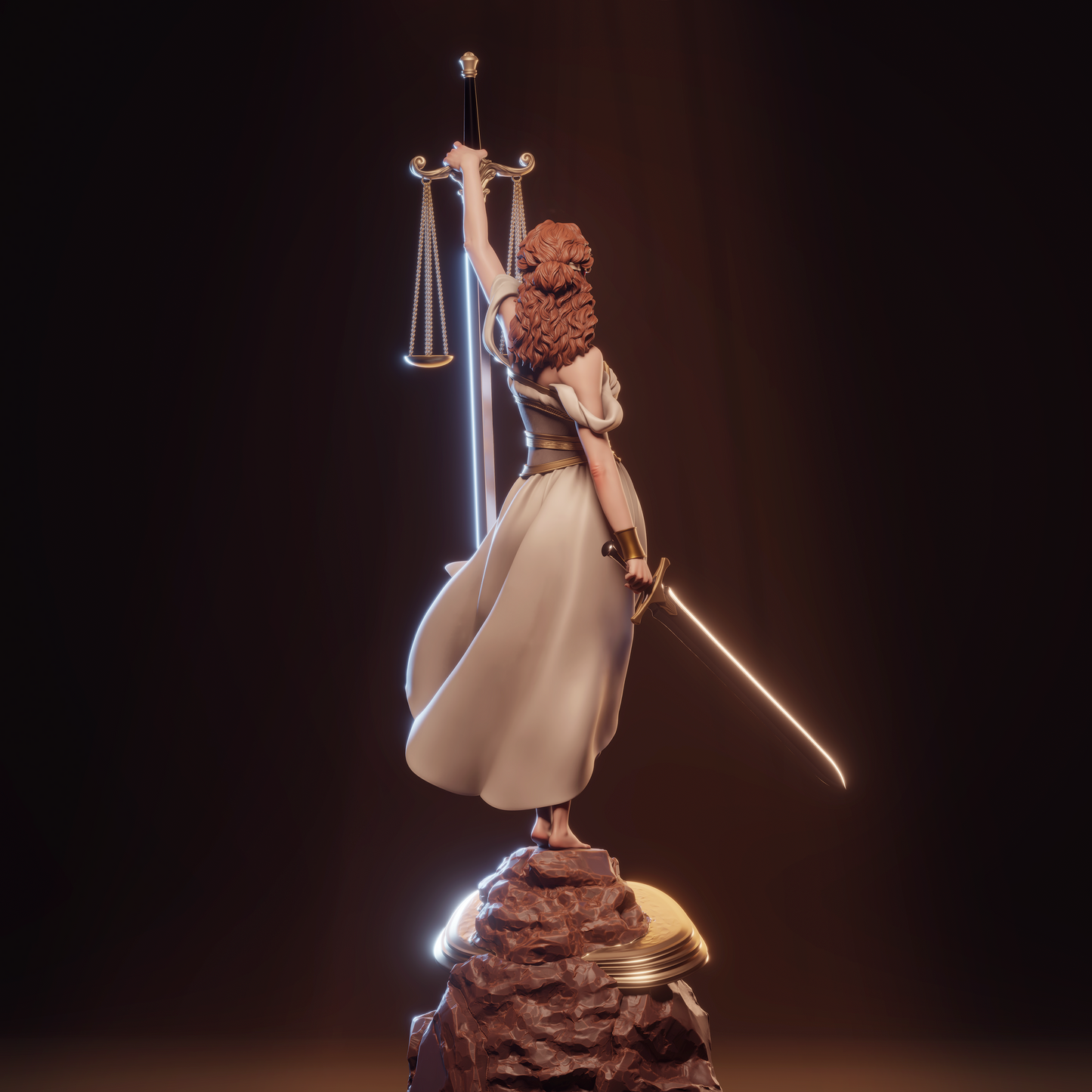 Justice Statue - (GOD)  3D Printed Model Kit - 6 Scale