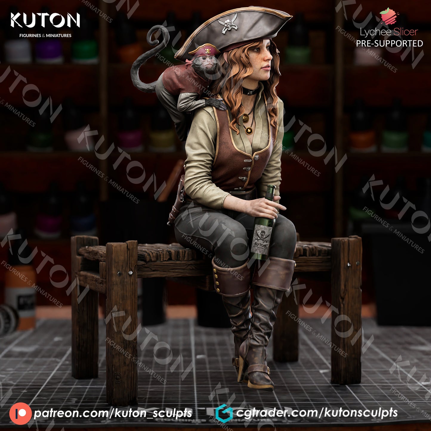 Captain Lyra 3D Printed model kit - 10th scale