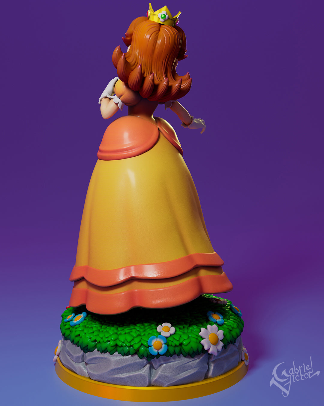 Daisy - Mario 3D Printed model, unassembled and unpainted