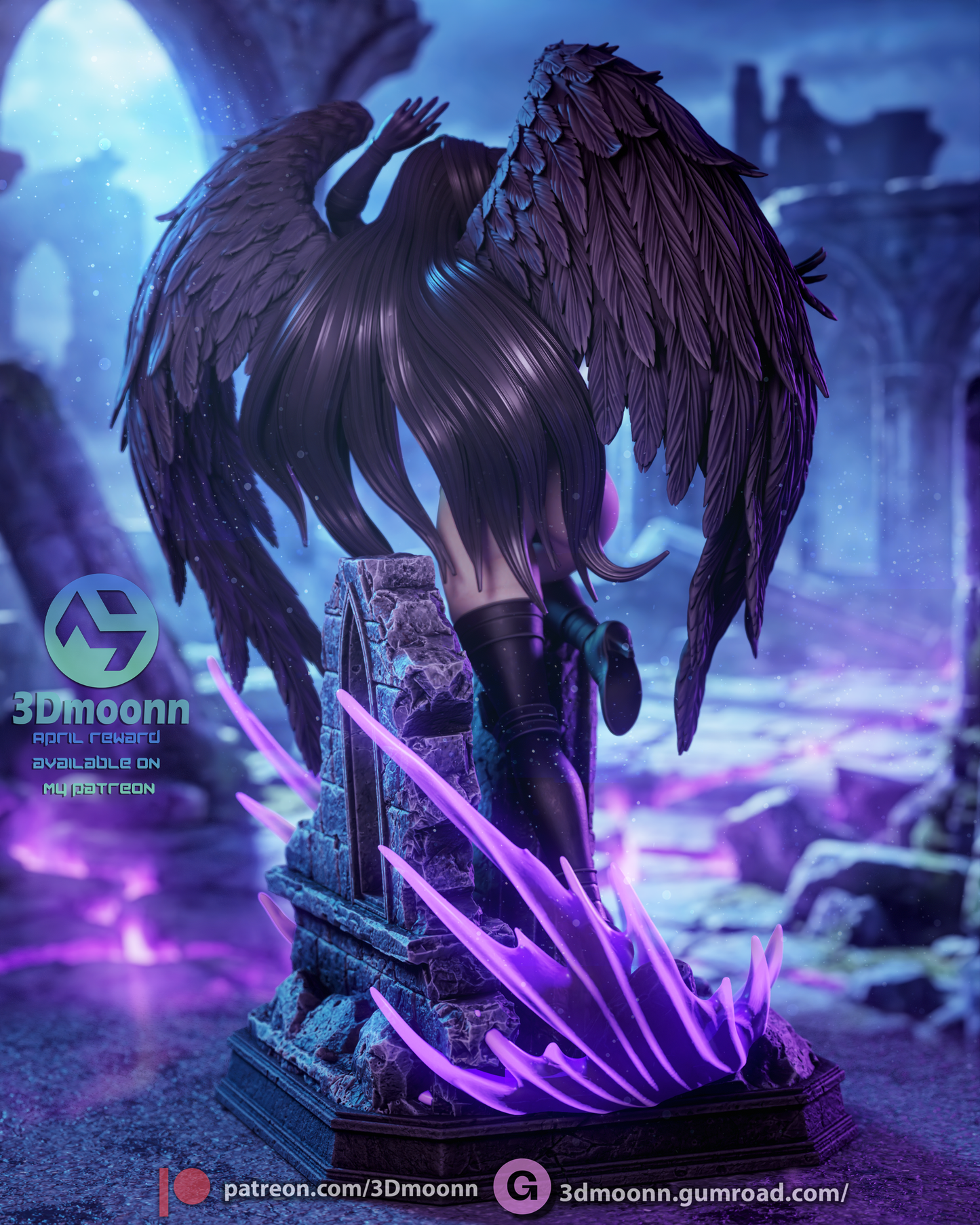 Raynare (High School DxD) - 3d Printed model kit (Fan Art)