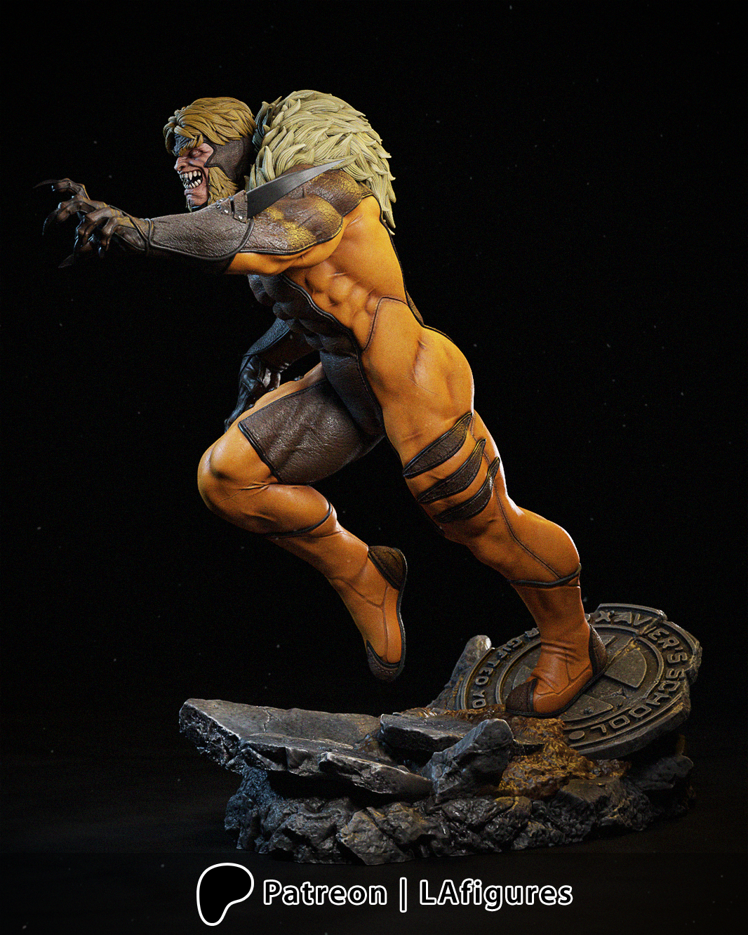 Sabretooth (X-Men) Statue - Fan Art 10 or 12 scale (231mm or 193mm) 3D Print Kit