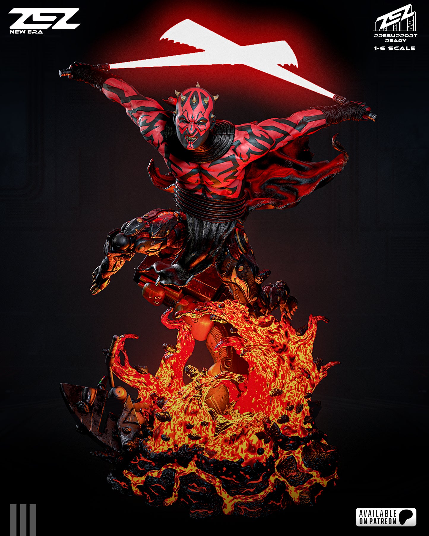 Darth Maul - 3D Printed Statue / Bust model kit 6 scale