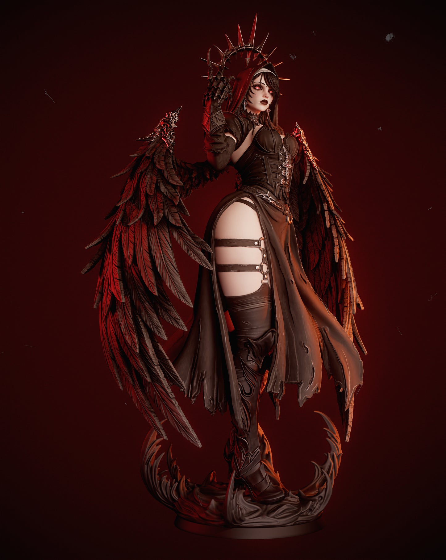 Corrupted Nun - 3D Printed Model Kit Statue 9 scale and 6 scale