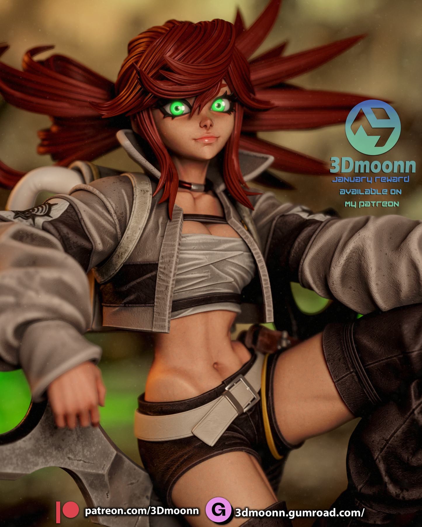 Riyo Reaper (Gachiakuta) - 3d Printed 1:6 model kit (Fan Art)