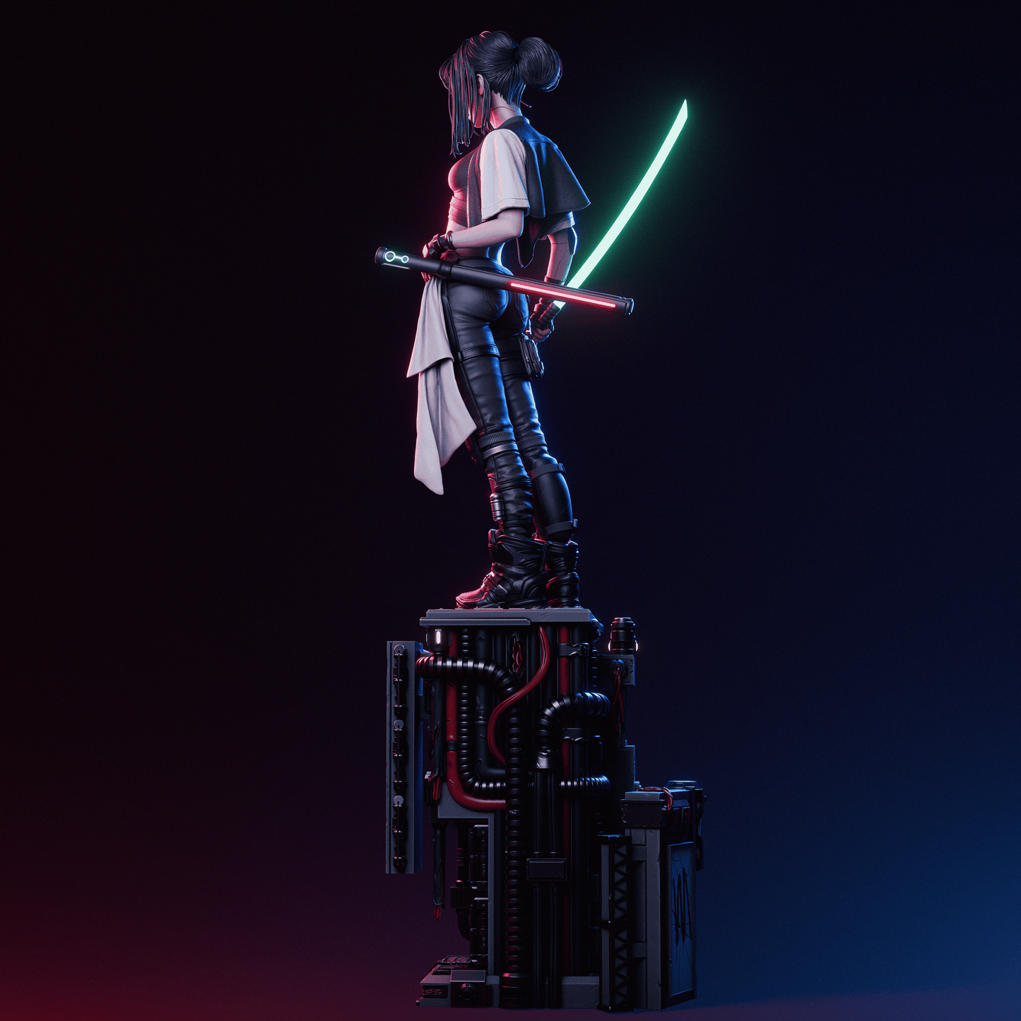 Cyber Samurai - 3D Printed Model Kit - 1:6 scale