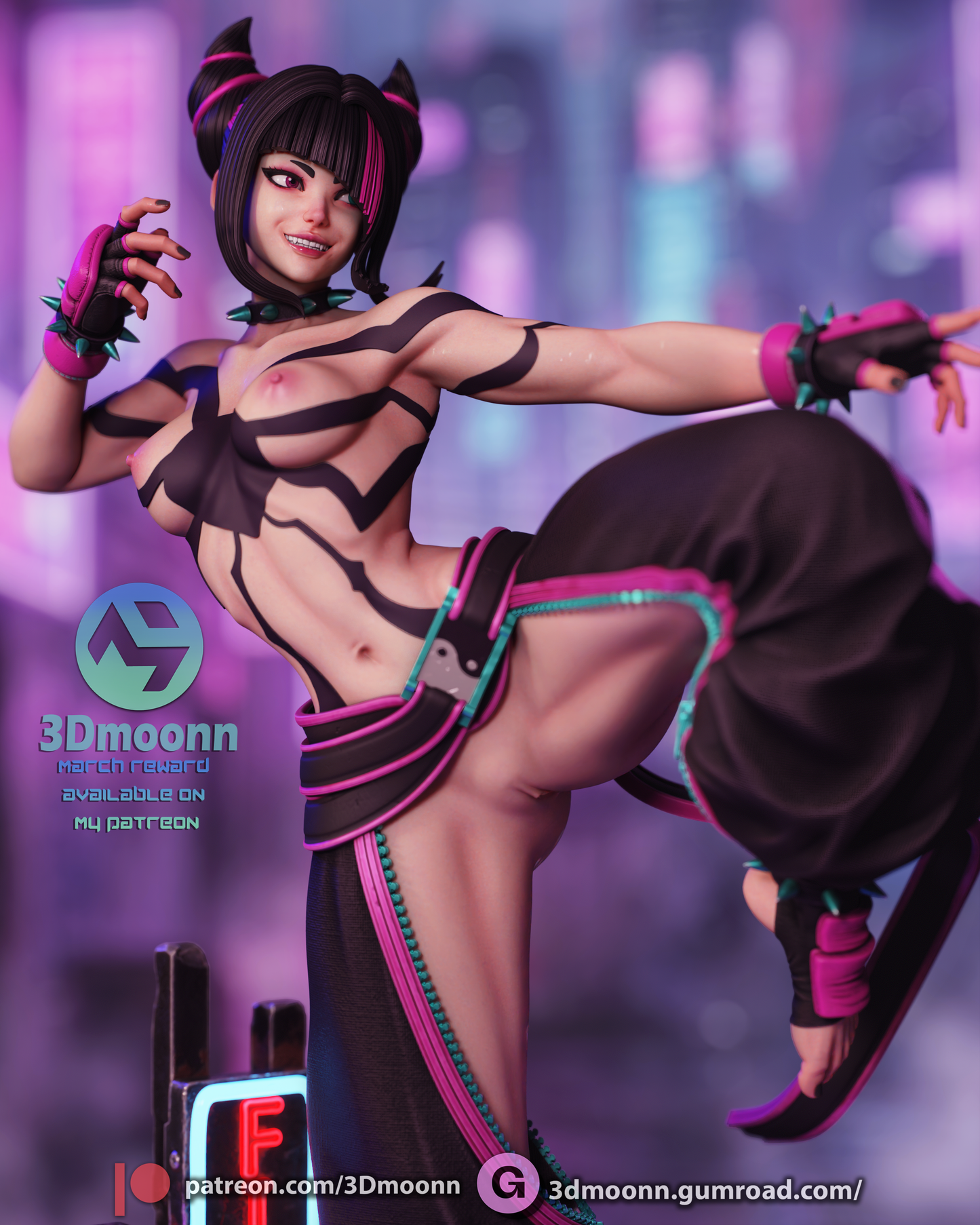 Juni (Street Fighter) - 3D Printed model kit (Fan Art) NSFW