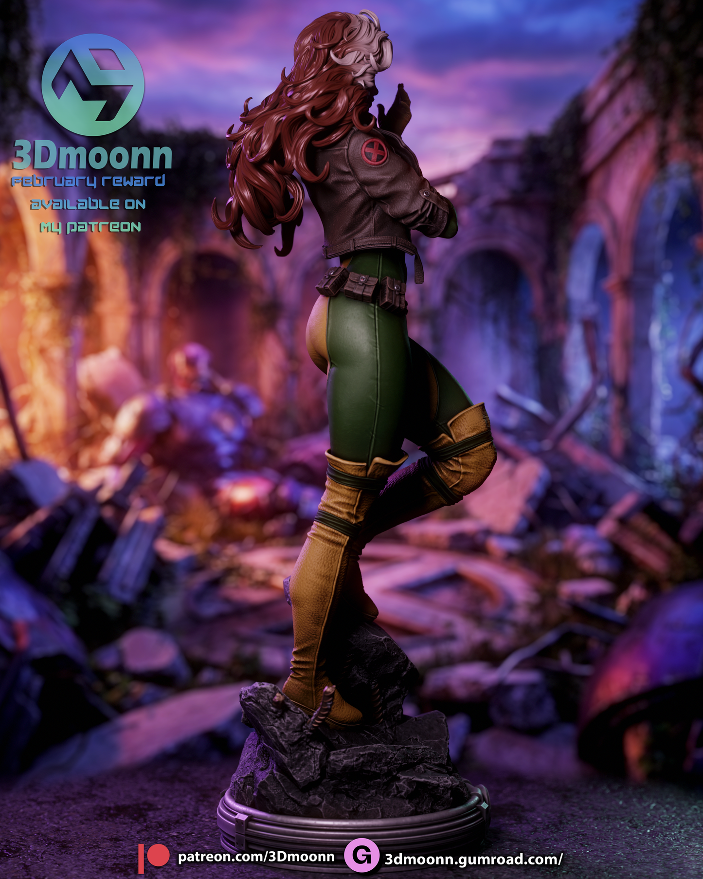 Rogue (X-Men) - 3d Printed 1:6 model kit (Fan Art)