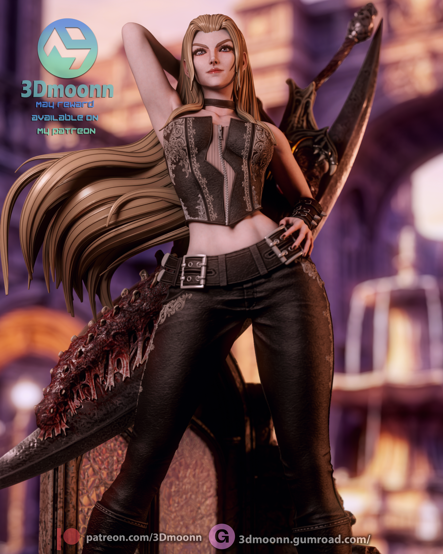 Trish  (Devil May Cry) - 3d Printed 1:6 model kit (Fan Art)
