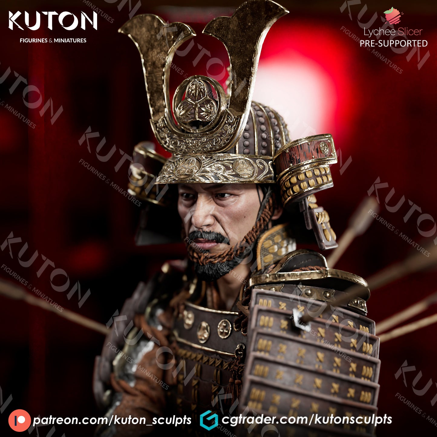 Yoshii Toranaga (Samurai) 3D Printed model various scales - Fan Art