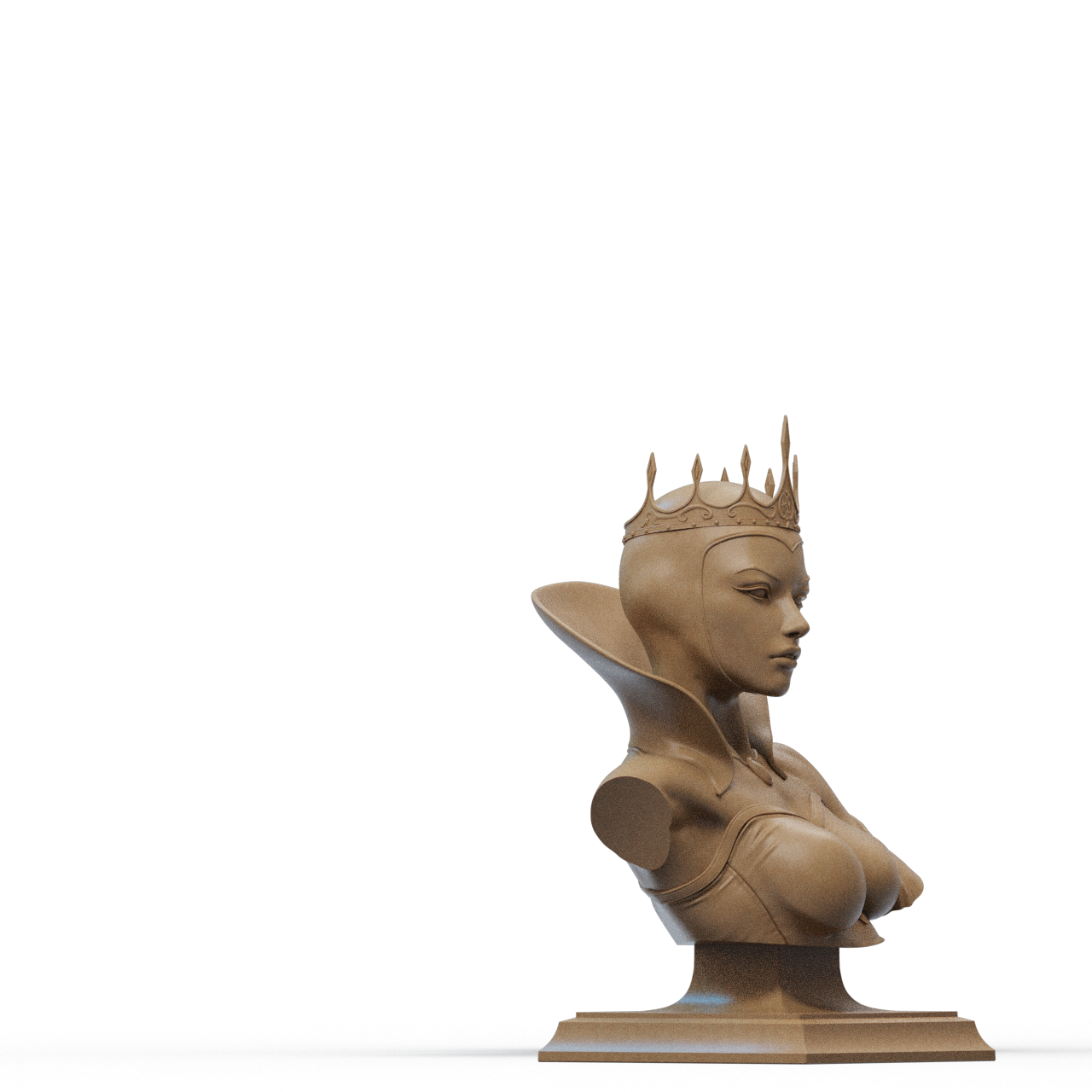 The Evil Queen 3D Printed Bust - 6 and 12 scale available.