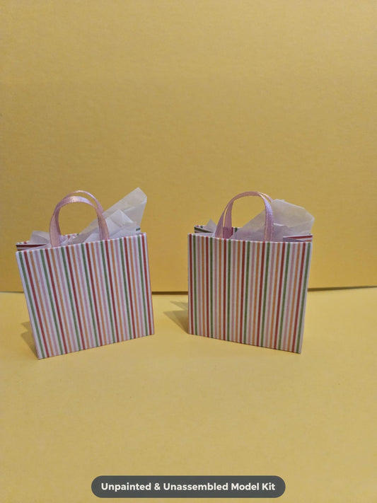2 X Dolls Paper Shopping / Gift Bags, Barbie / Sindy 6th Scale Size