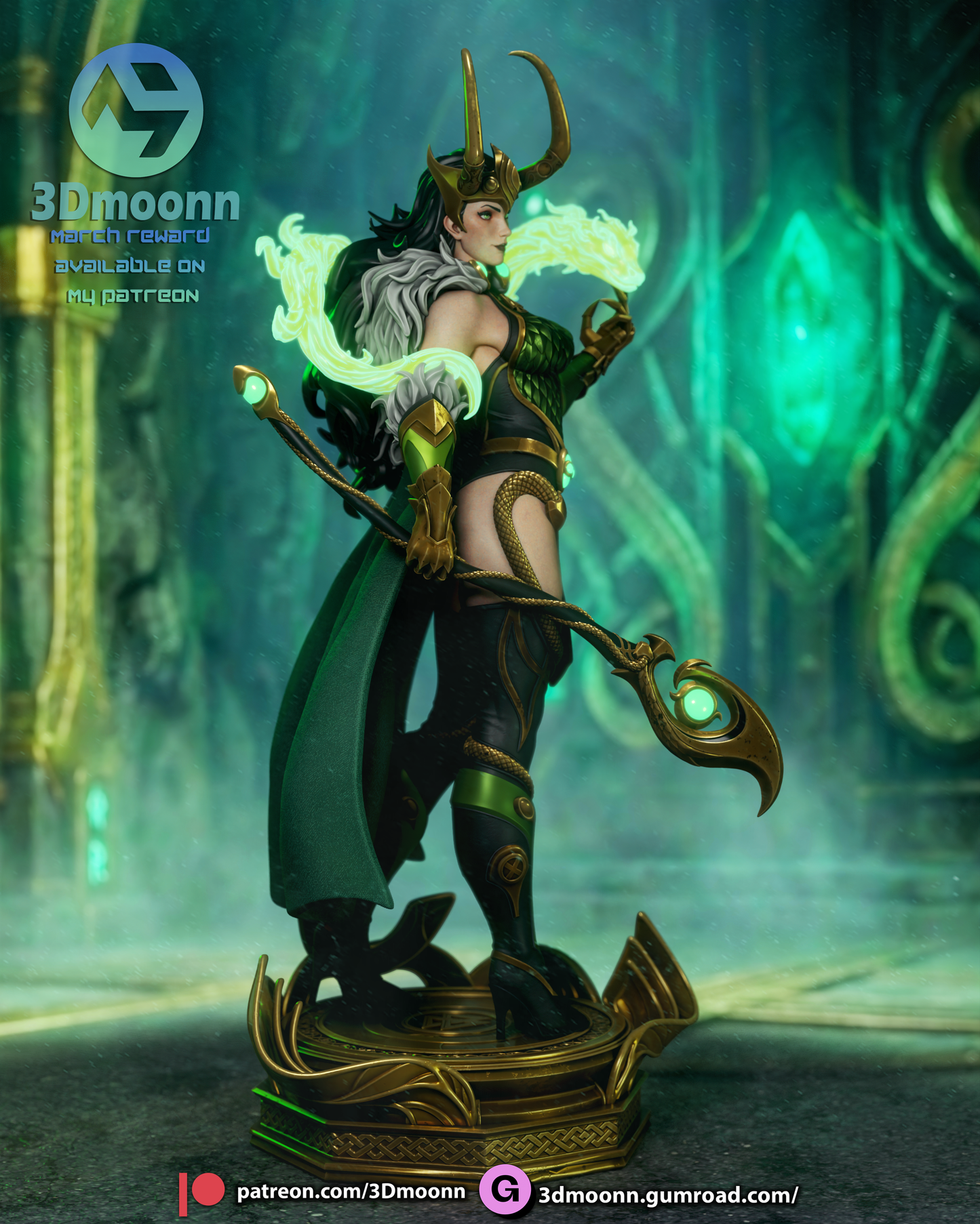 Lady Loki -3d Printed model kit (Fan Art)