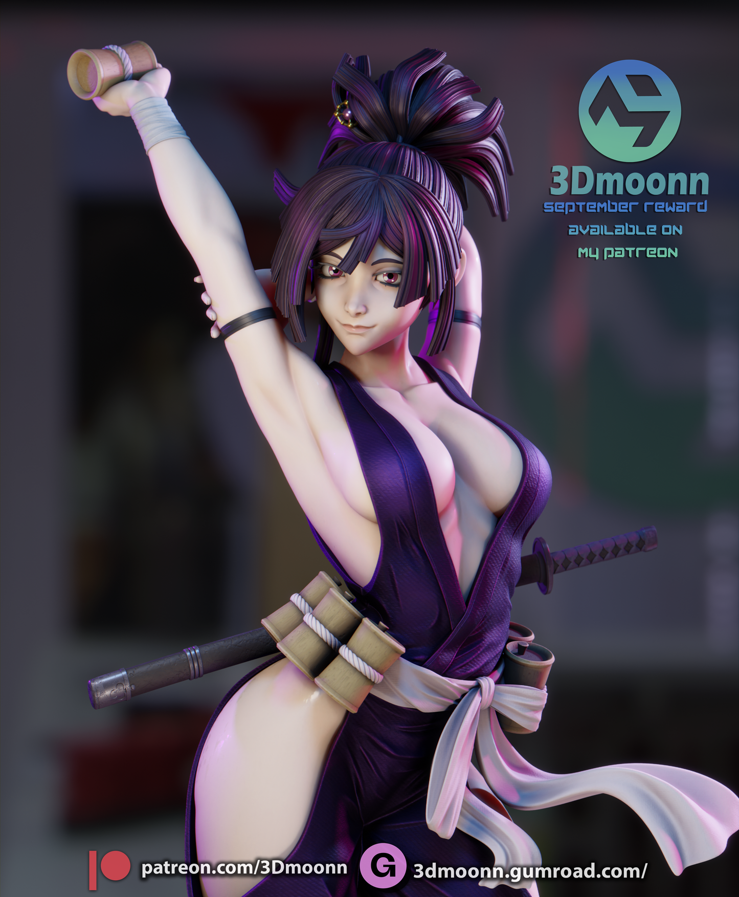 Yuzuriha (Hell's Paradise) - 3d Printed 1:6 model kit