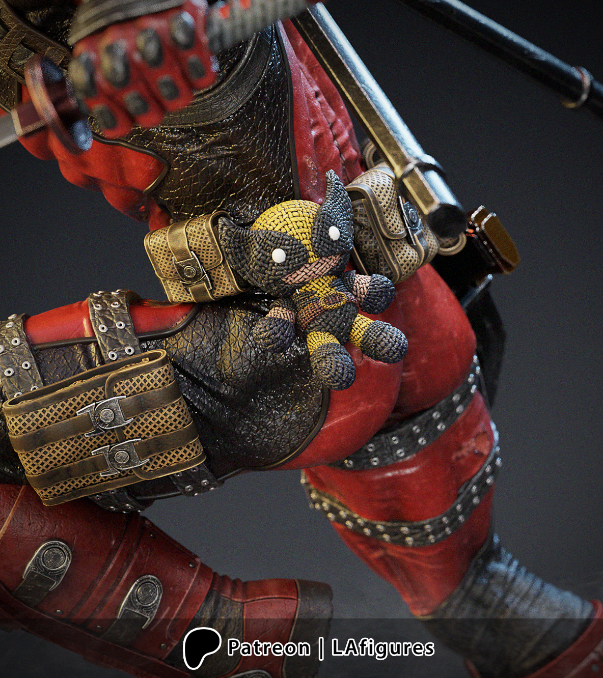 Deadpool (3D Printed) Fan Art - Various Scales - LA Figures