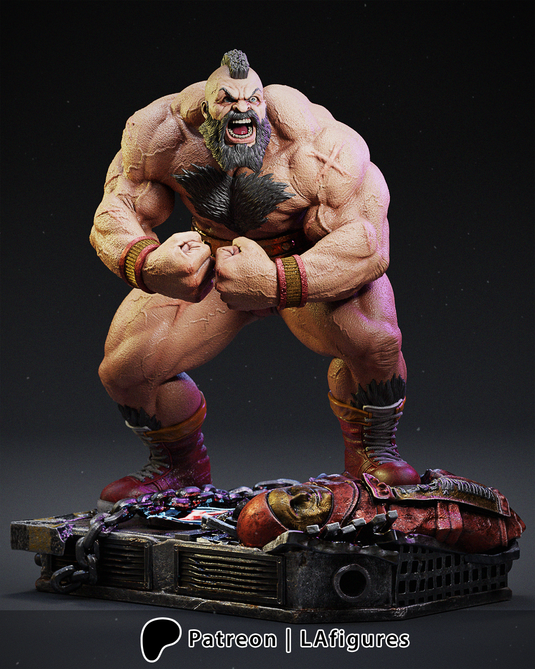 Zangief (Street Fighter) Statue - Fan Art 10 scale 3D Print Kit