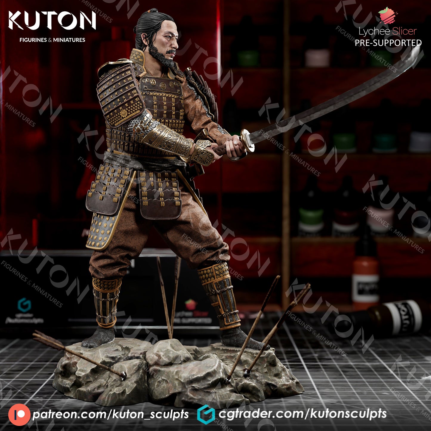 Yoshii Toranaga (Samurai) 3D Printed model various scales - Fan Art
