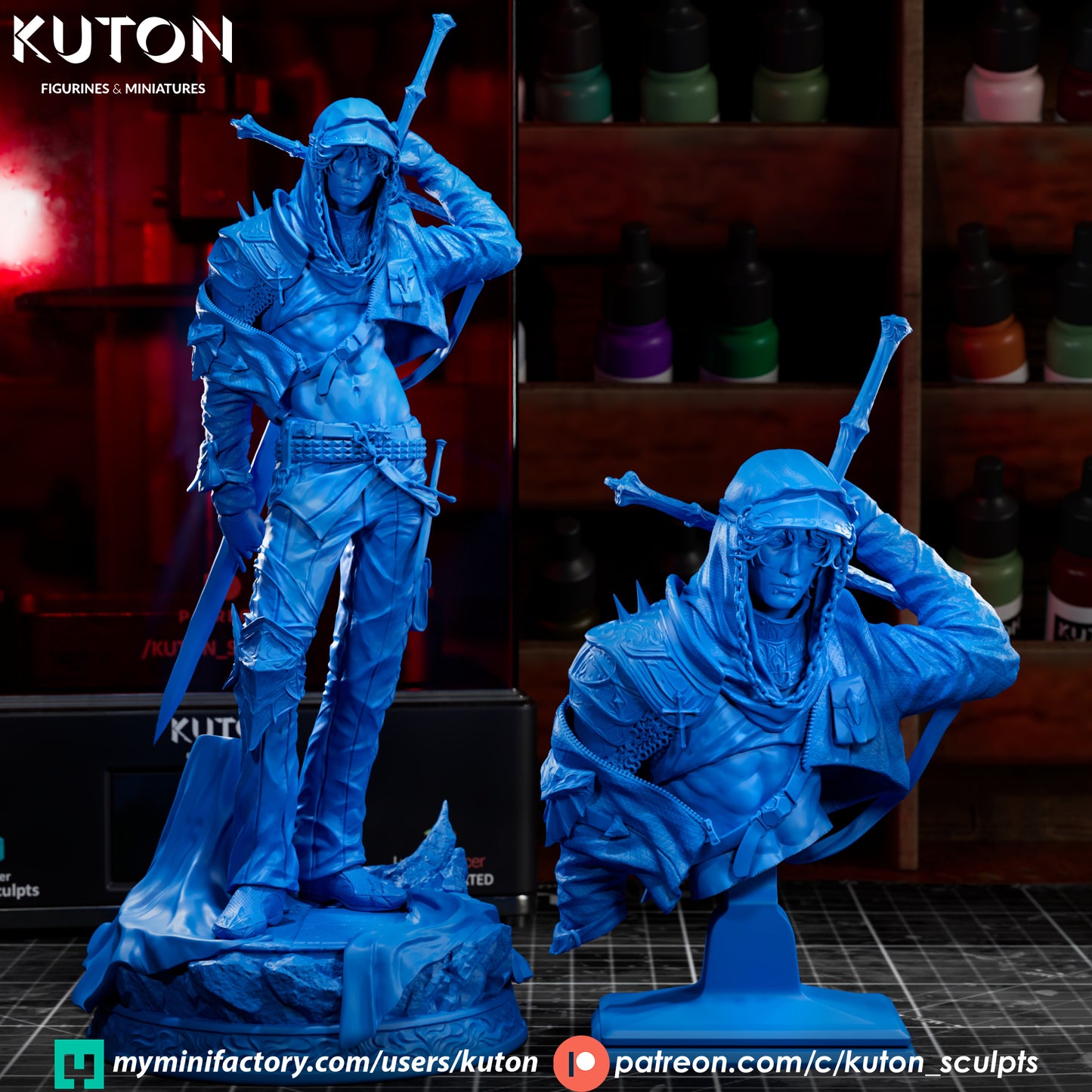 Elias 3D Printed Statue / Bust Model kit