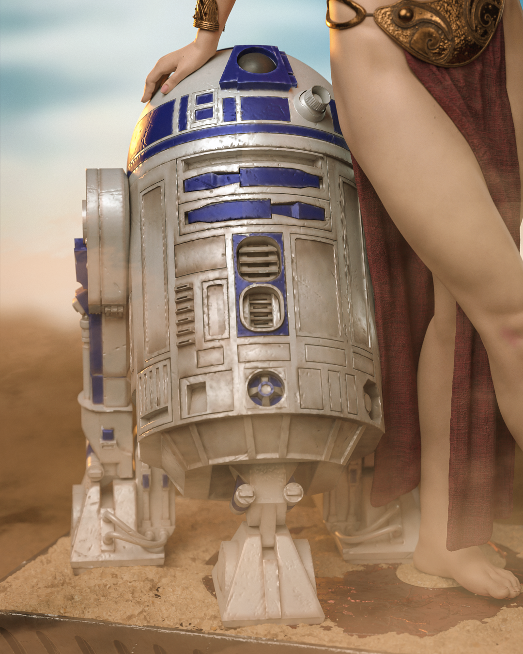 Princess Leia - 3D Printed Model Kit - 1:6 scale (Fan Art)