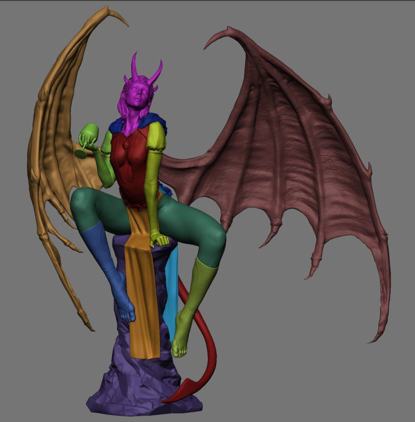 Mizora 3D Printed Statue - Unpainted and Unassembled (CA3D)