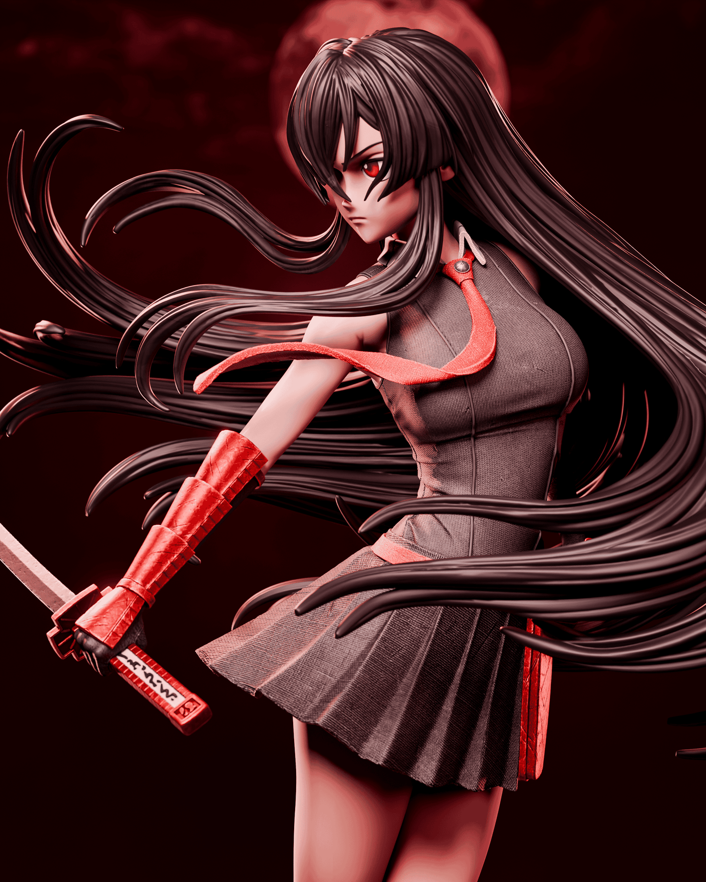 Akame (Akame ga Kill!) - 3D Printed Model Kit - 1:6 scale (Fan Art)