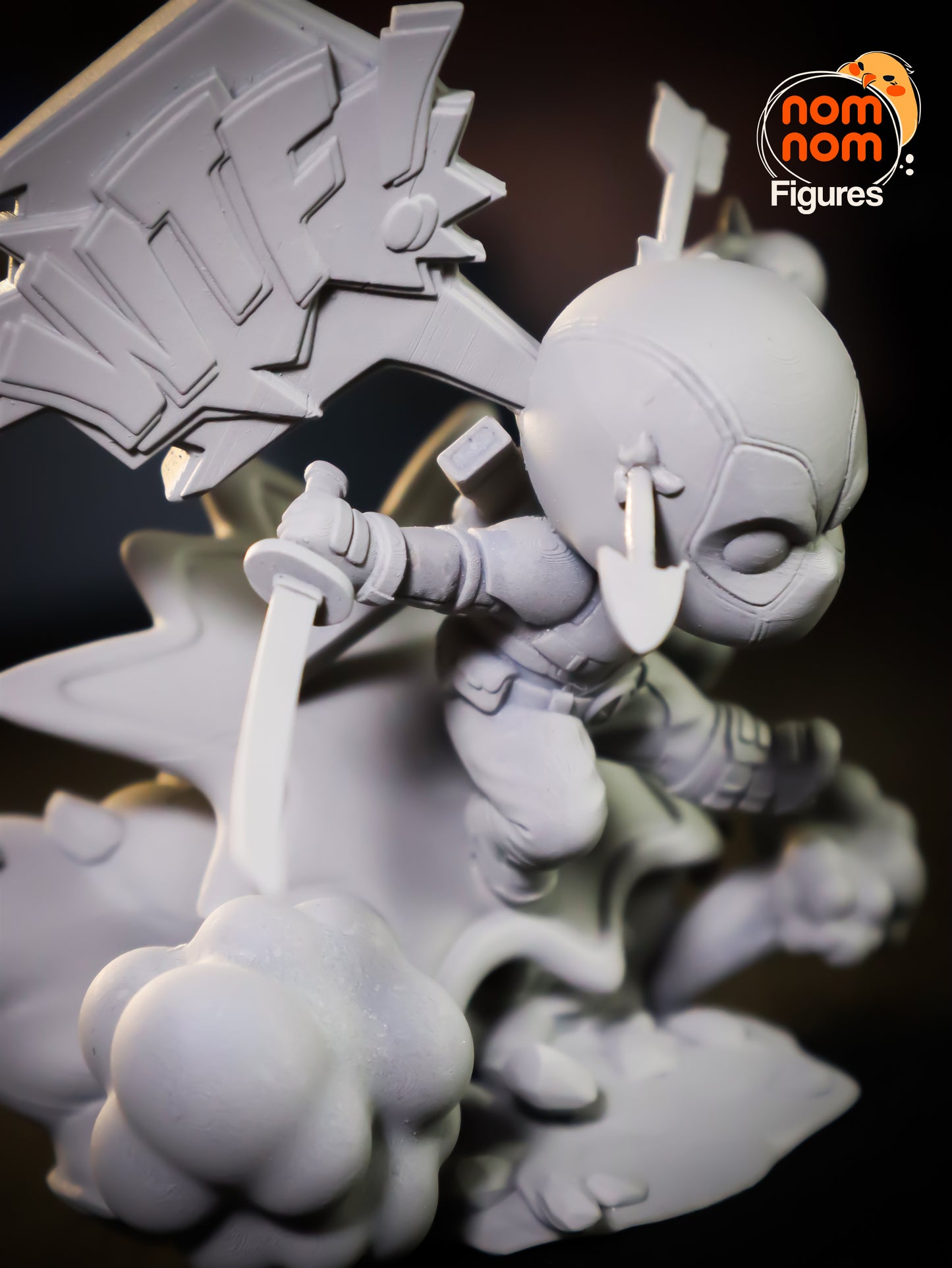 Deadpool (Chibi) - 3D Print - Model Kit - (Nom Nom)