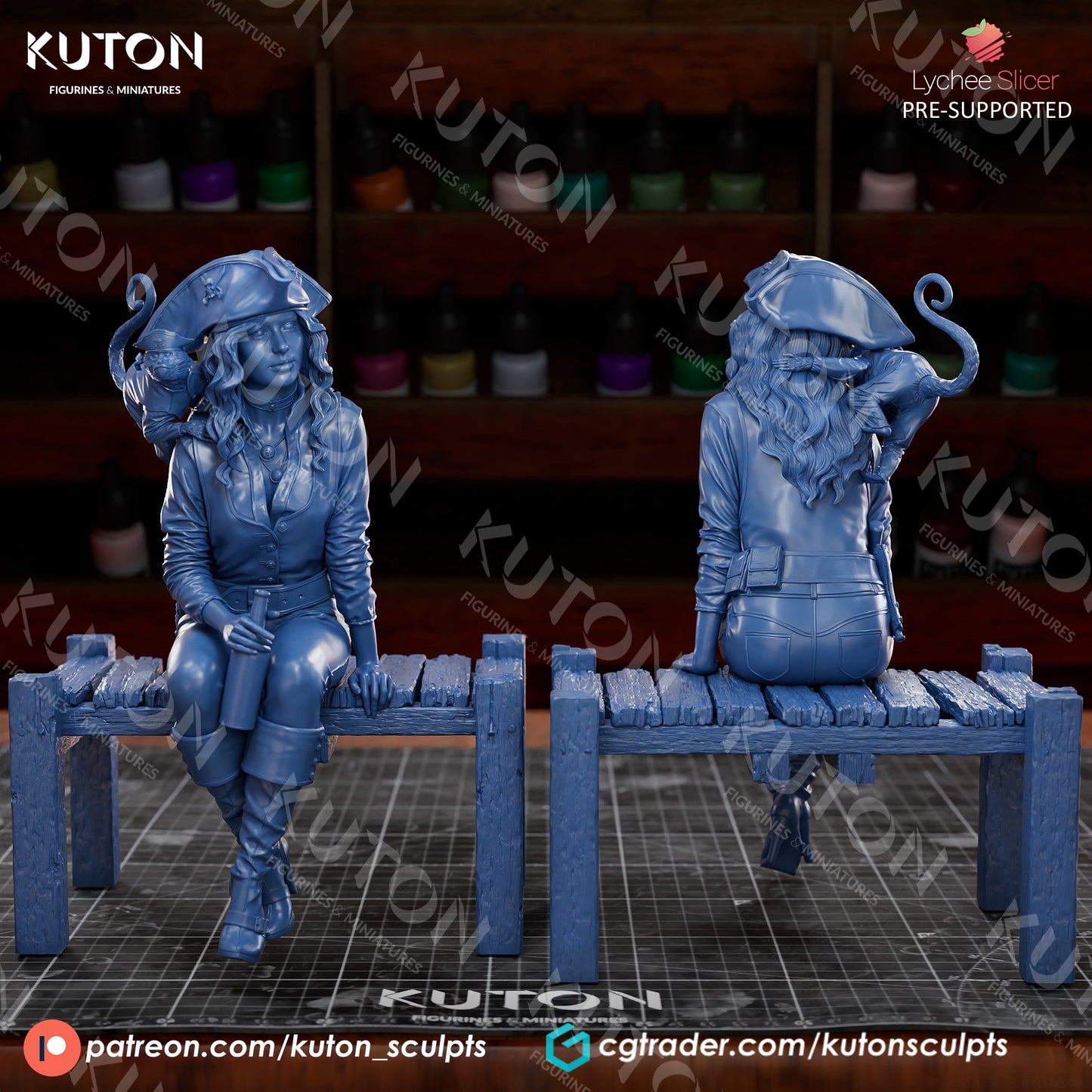 Captain Lyra 3D Printed model kit - 10th scale