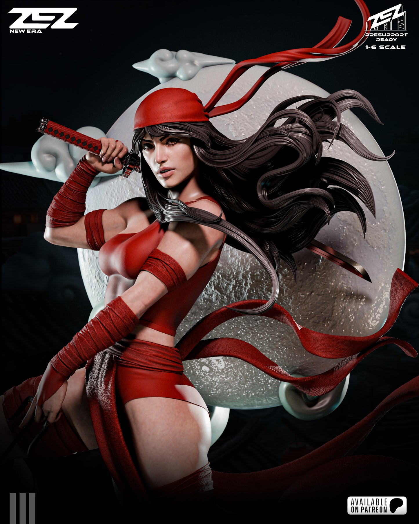 Elektra (ZEZ) - 3D Printed Fan Art Model Kit