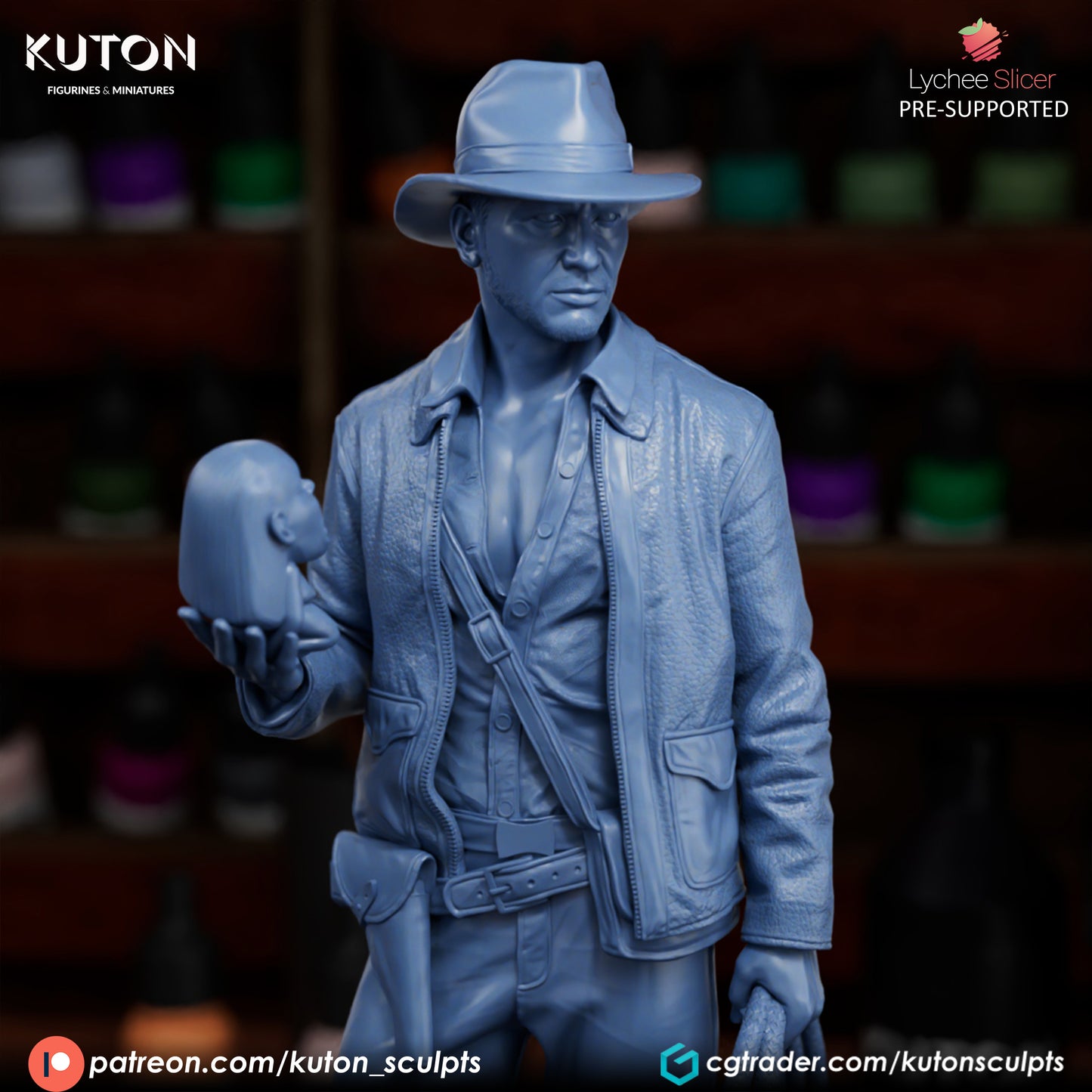 Indiana Jones  3D Printed model - Various Scales - Fan Art