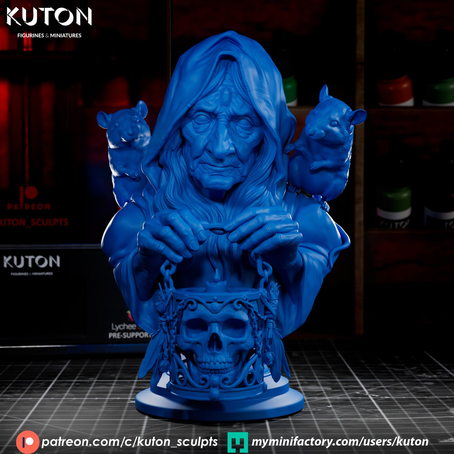 Maria the Witch Bust - 3D Printed Model Kit