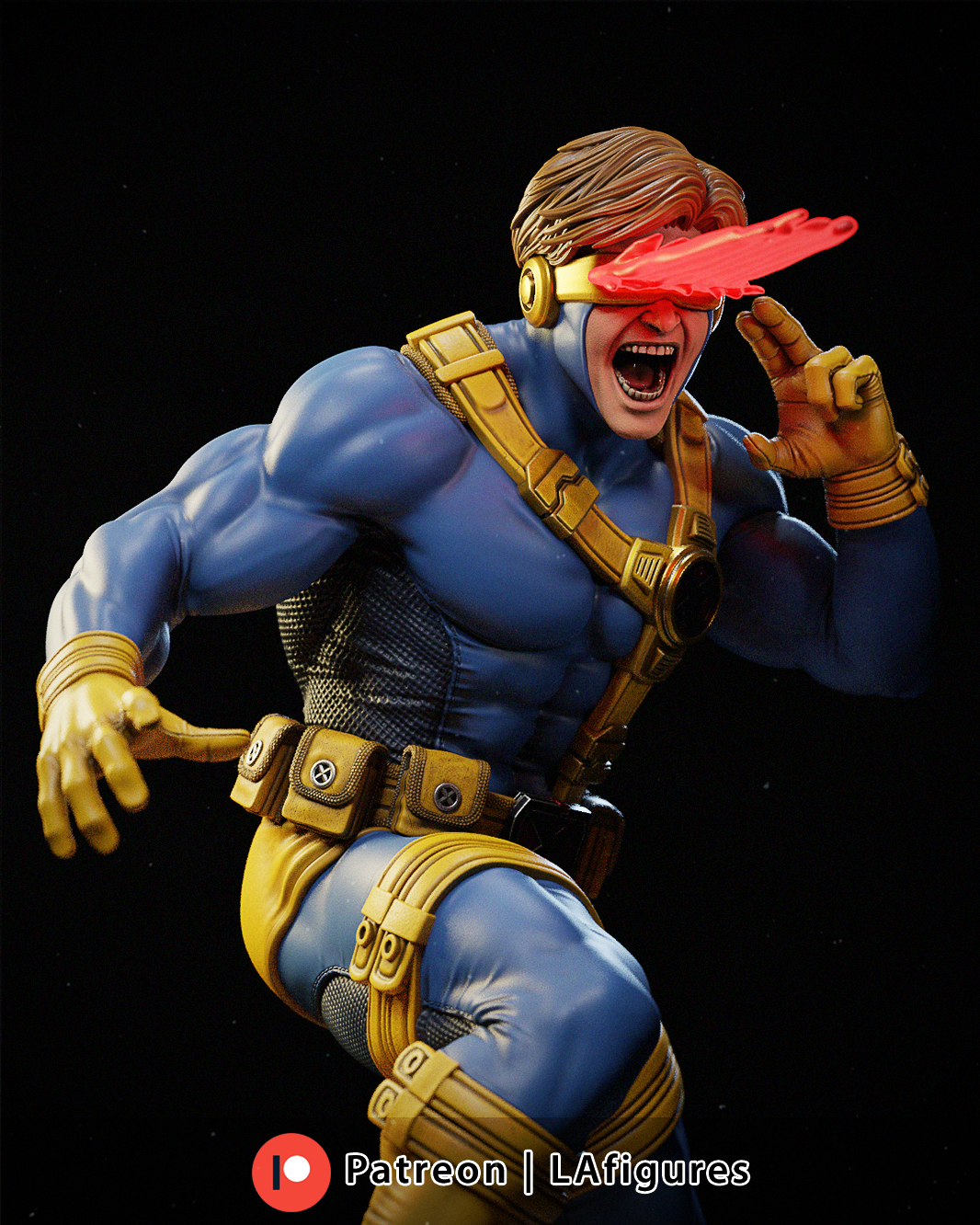 Cyclops (X-Men) Statue - 10 or 12 scale 188mm - 3D Print Fan Art