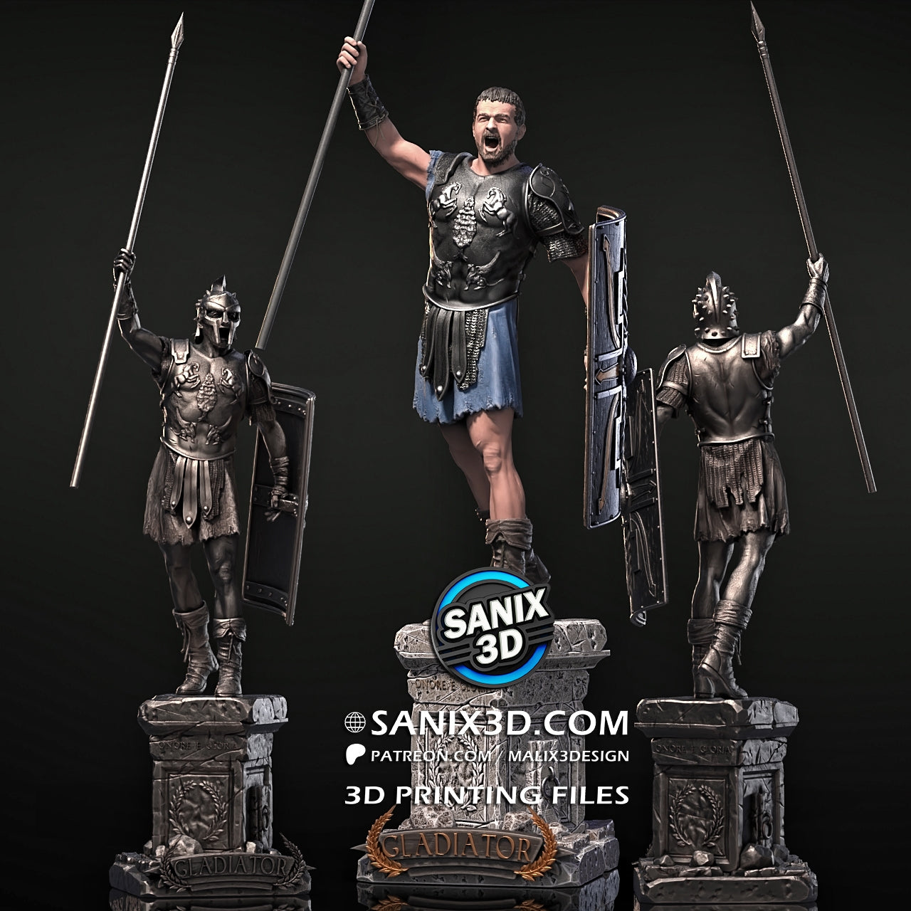 Gladiator (Maximus) - 8 scale - Fan Art - 3D Print