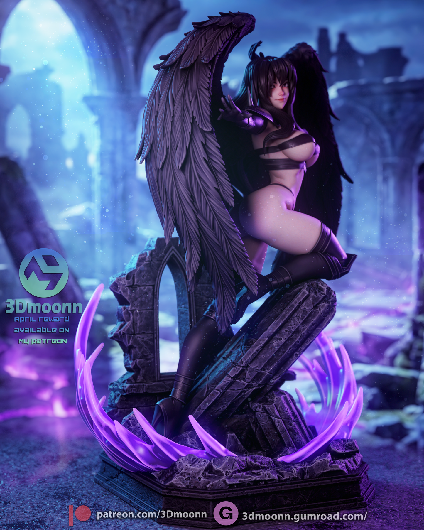 Raynare (High School DxD) - 3d Printed model kit (Fan Art)