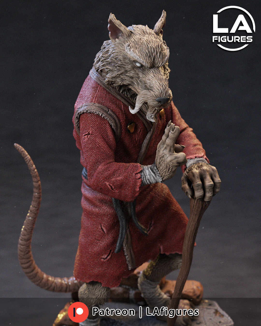 Splinter (TMNT) Statue - Fan Art 10 or 6 Scale - 3D Print Kit