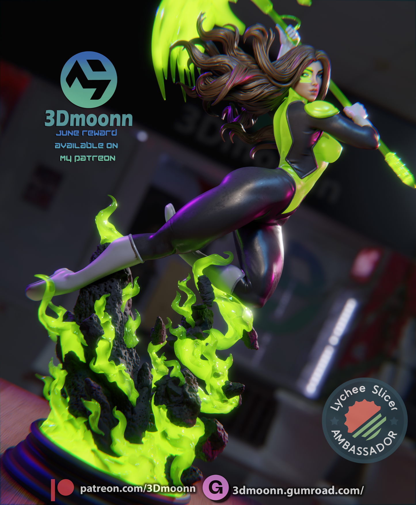 Jessica Cruz (Injustice) Statue - Fan Art - 3D Print Kit