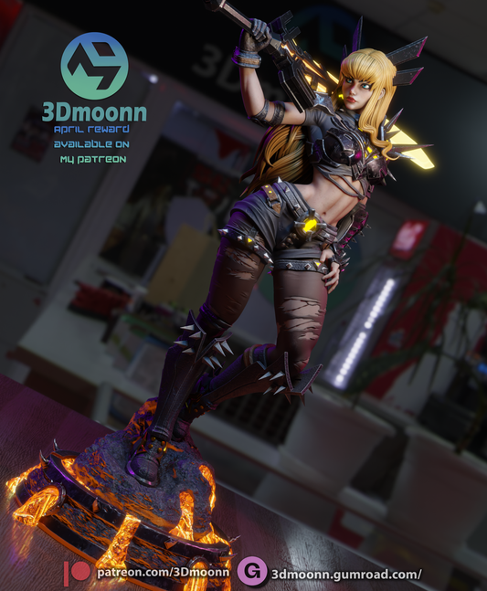 Magik - 3d Printed Statue Model Kit - unpainted and unassembled