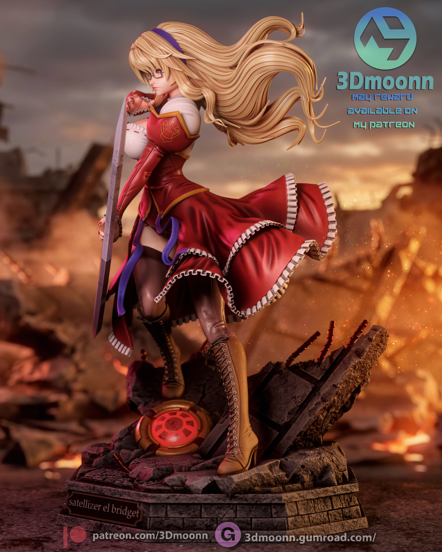 Satellizer el Bridget  (Freezing) - 3d Printed 1:6 model kit (Fan Art)