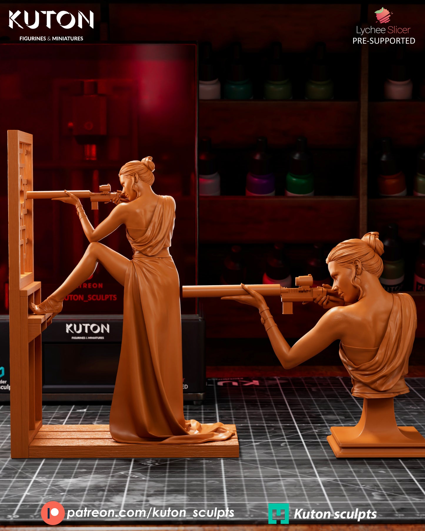 Ilsa Faust (Mission Impossible) -  3D Printed Model Kit - 1:10 Scale