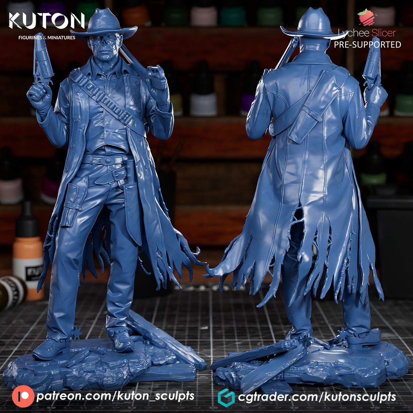 The Ghoul (Fallout) Statue or Bust - 1/10 scale (Fan Art) - 3D Print Kit