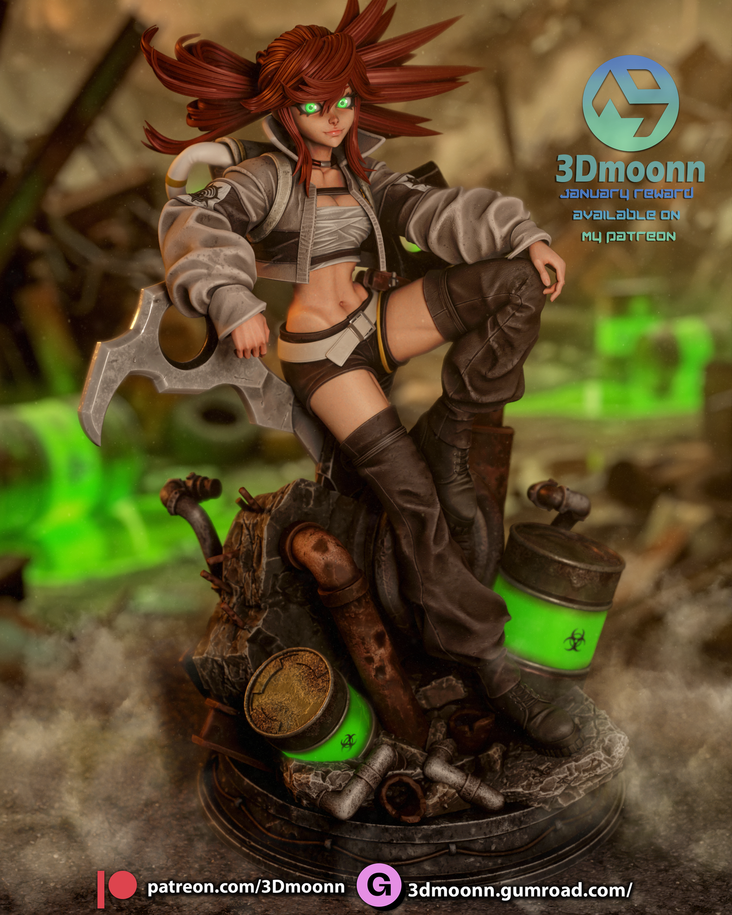 Riyo Reaper (Gachiakuta) - 3d Printed 1:6 model kit (Fan Art)
