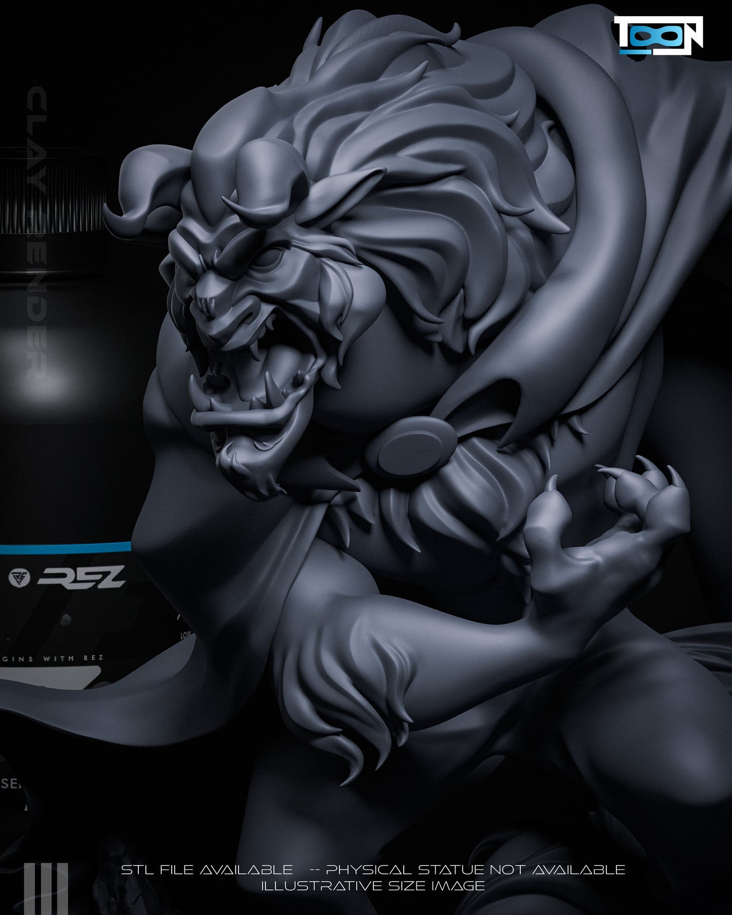 The Beast - 3D Printed Model Statue - 6 & 10 Scale