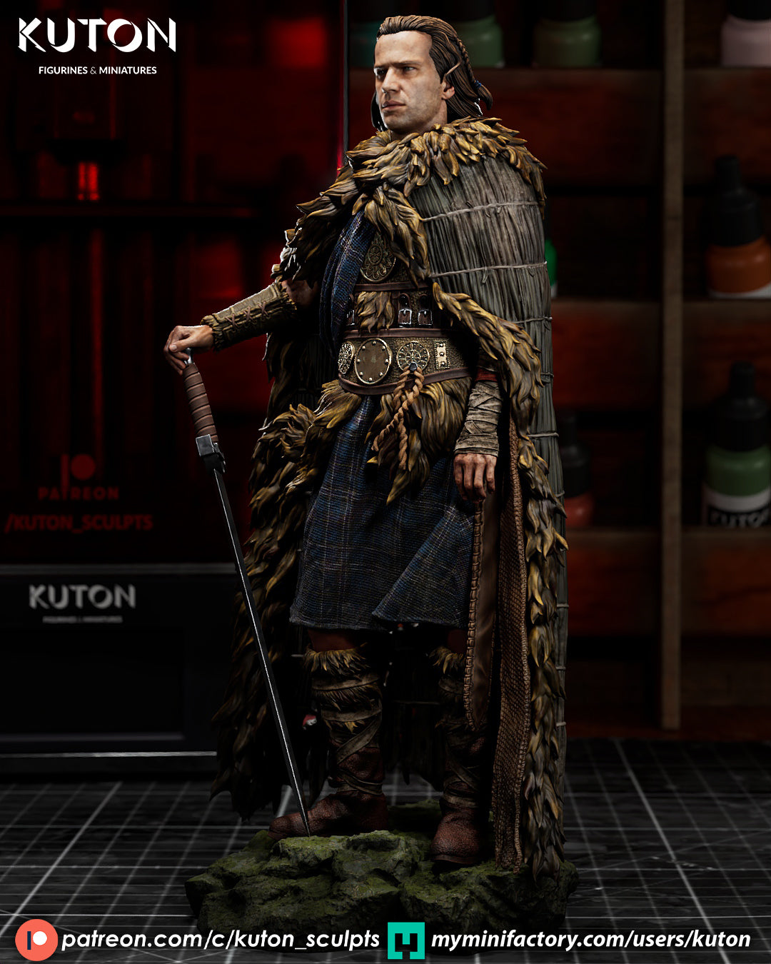 Connor MacLeod (Highlander) - 3D Printed Model Kit - 1:10 Scale