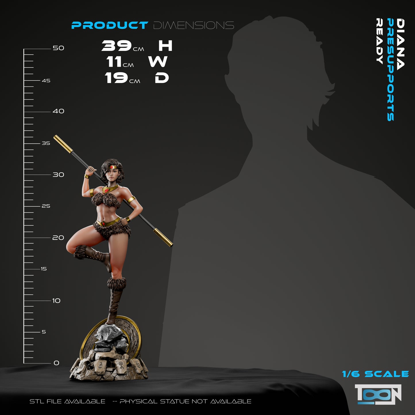 Diane - D&D 3D Printed Statue Model Kit - 6 Scale