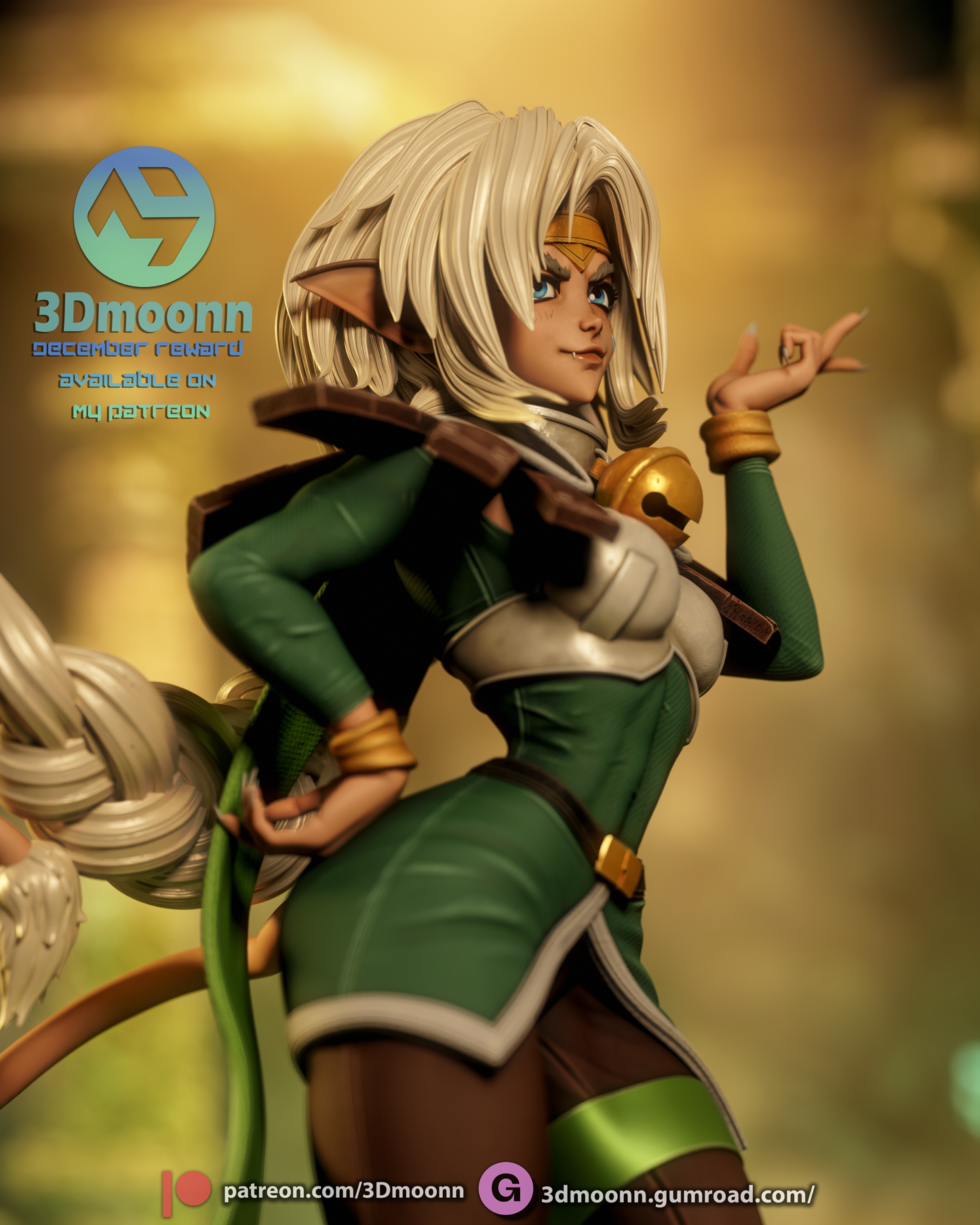 Aisha Clan-Clan (Outlaw Star) - 3d Printed kit