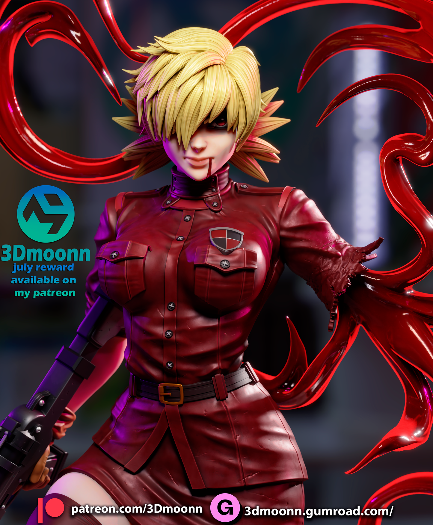 Seras Victoria (Hellsing) - 3d Printed 1:6 model kit