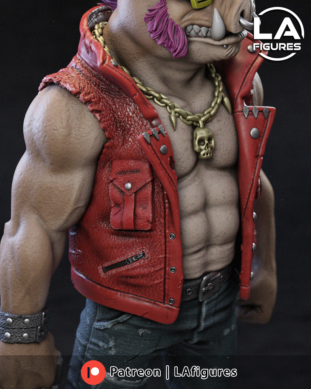 Bebop (TMNT) Statue - Fan Art 10 Scale (205mm) 3D Print Kit